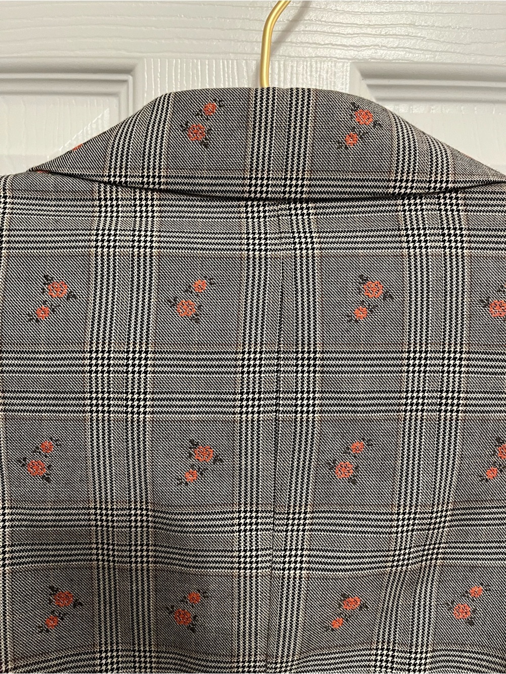 Brooks Brothers Floral Glen Plaid Double Breasted Blazer Size 8 - Picture 8 of 16